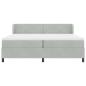 Preview: Boxspringbett mit Matratze Hellgrau 200x200 cm Samt