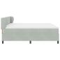 Preview: Boxspringbett mit Matratze Hellgrau 200x200 cm Samt
