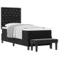 Preview: Boxspringbett mit Matratze & Bank Schwarz 80x200 cm Samt