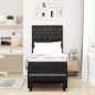 Preview: Boxspringbett mit Matratze & Bank Schwarz 80x200 cm Samt