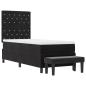 Preview: Boxspringbett mit Matratze & Bank Schwarz 80x200 cm Samt