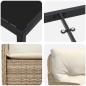 Preview: 5-teiliges Gartenset mit Kissen Beige Poly-Rattan