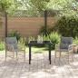 Preview: 3-teiliges Garten-Essset mit Kissen Beige Poly-Rattan