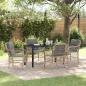 Preview: ARDEBO.de - 5-teiliges Garten-Essgruppen-Set mit Kissen Beige Poly Rattan