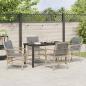 Preview: 5-teiliges Garten-Essgruppen-Set mit Kissen Beige Poly Rattan