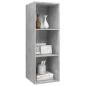 Preview: TV-Wandschrank Betongrau 37x37x107 cm Holzwerkstoff