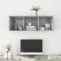 Preview: TV-Wandschrank Betongrau 37x37x107 cm Holzwerkstoff