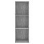 Preview: TV-Wandschrank Betongrau 37x37x107 cm Holzwerkstoff