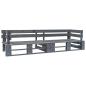 Preview: 2-tlg. Outdoor-Sofa-Set Paletten Kissen Sandfarben Kiefernholz
