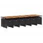 Preview: 13-tlg. Garten-Essgruppe mit Kissen Schwarz Poly Rattan