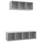Preview: 2-tlg. TV-Schrank-Set Betongrau Holzwerkstoff