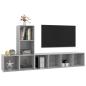 Preview: 3-tlg. TV-Schrank-Set Betongrau Holzwerkstoff