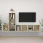 Preview: ARDEBO.de - 3-tlg. TV-Schrank-Set Sonoma-Eiche Holzwerkstoff