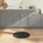Preview: ARDEBO.de - Teppich Rund Grau 60 cm Bambus