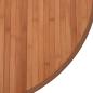 Preview: Teppich Rund Braun 60 cm Bambus