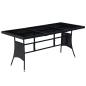 Preview: 9-tlg. Garten-Essgruppe mit Kissen Poly Rattan Schwarz