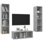 Preview: 3-tlg. TV-Schrank-Set Betongrau Holzwerkstoff