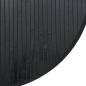 Preview: Teppich Rund Schwarz 60 cm Bambus