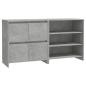 Preview: 2-tlg. Sideboard Betongrau Holzwerkstoff