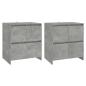 Preview: Sideboards 2 Stk. Betongrau 70x41x75 cm Holzwerkstoff