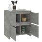 Preview: Sideboards 2 Stk. Betongrau 70x41x75 cm Holzwerkstoff