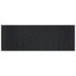 Preview: Teppich Rechteckig Schwarz 70x200 cm Bambus