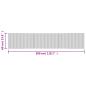 Preview: Teppich Rechteckig Grau 60x300 cm Bambus