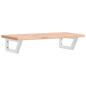 Preview: Waschbeckenregal Wandmontage Stahl und Massivholz Buche