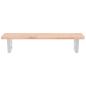 Preview: Waschbeckenregal Wandmontage Stahl und Massivholz Buche