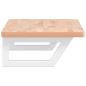 Preview: Waschbeckenregal Wandmontage Stahl und Massivholz Buche