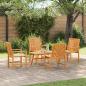 Preview: ARDEBO.de - 4-teilige Garten Lounge Set Massivholz Akazie