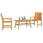 Preview: 3-teilige Garten Lounge Set Massivholz Akazie