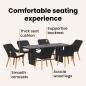 Preview: Garten Essgruppe mit Kissen 7 pcs Schwarz Poly-Rattan