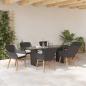 Preview: 7-teiliges Garten Essset Schwarz Poly-Rattan