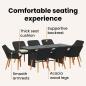 Preview: Garten Essgruppe mit Kissen 9 pcs Schwarz Poly-Rattan