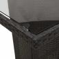 Preview: Garten Essgruppe mit Kissen 9 pcs Schwarz Poly-Rattan