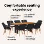 Preview: Garten Essgruppe mit Kissen 9 pcs Schwarz Poly-Rattan