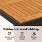 Preview: Garten Essgruppe mit Kissen 9 pcs Schwarz Poly-Rattan