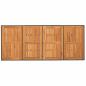 Preview: 9-teiliges Garten Esstisch Set Schwarzes Poly Rattan