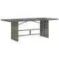 Preview: Garten Essgruppe mit Kissen 9 pcs Grau Poly-Rattan
