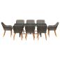 Preview: Garten Essgruppe mit Kissen 9 pcs Grau Poly-Rattan