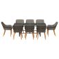 Preview: 9-teilige Garten Essgruppe Graues Poly-Rattan
