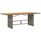 Preview: 9-teilige Garten Essgruppe Grau Poly Rattan