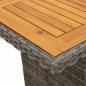 Preview: 9-teilige Garten Essgruppe Grau Poly Rattan