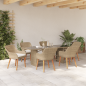Preview: Garten Essgruppe mit Kissen 7 pcs Beige Poly-Rattan