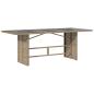 Preview: 9-teiliges Garten Esstisch Set Beige Poly Rattan