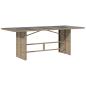 Preview: 9-teiliges Garten Esstisch Set Beige Poly Rattan