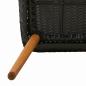 Preview: 3-teiliges Garten Essset Schwarz Poly Rattan