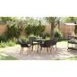 Preview: Garten Essgruppe mit Kissen 5 pcs Schwarz Poly-Rattan
