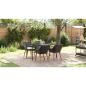 Preview: 5-Teiliges Garten-Dining-Set Schwarz Poly-Rattan